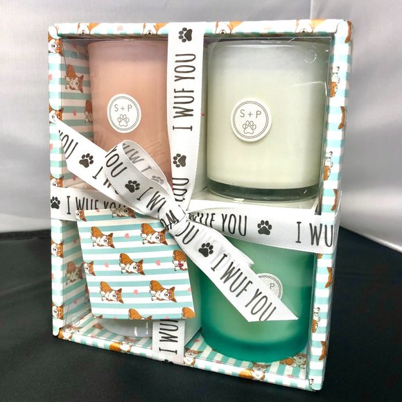 Sand + Paws 4 Candle Gift Set Corgi Love - Picture 5 of 6